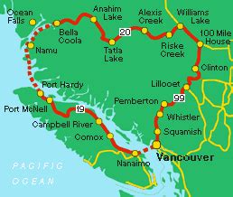 BC Road Trip and Places of Interest Maps .